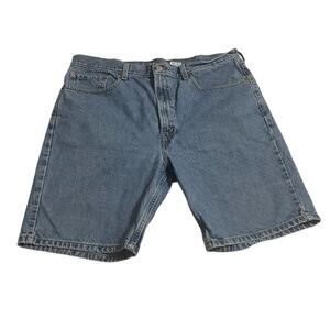 Levis 505 Mens Jean Shorts Size 38 Regular Fit Blue Denim Shorts Medium Wash